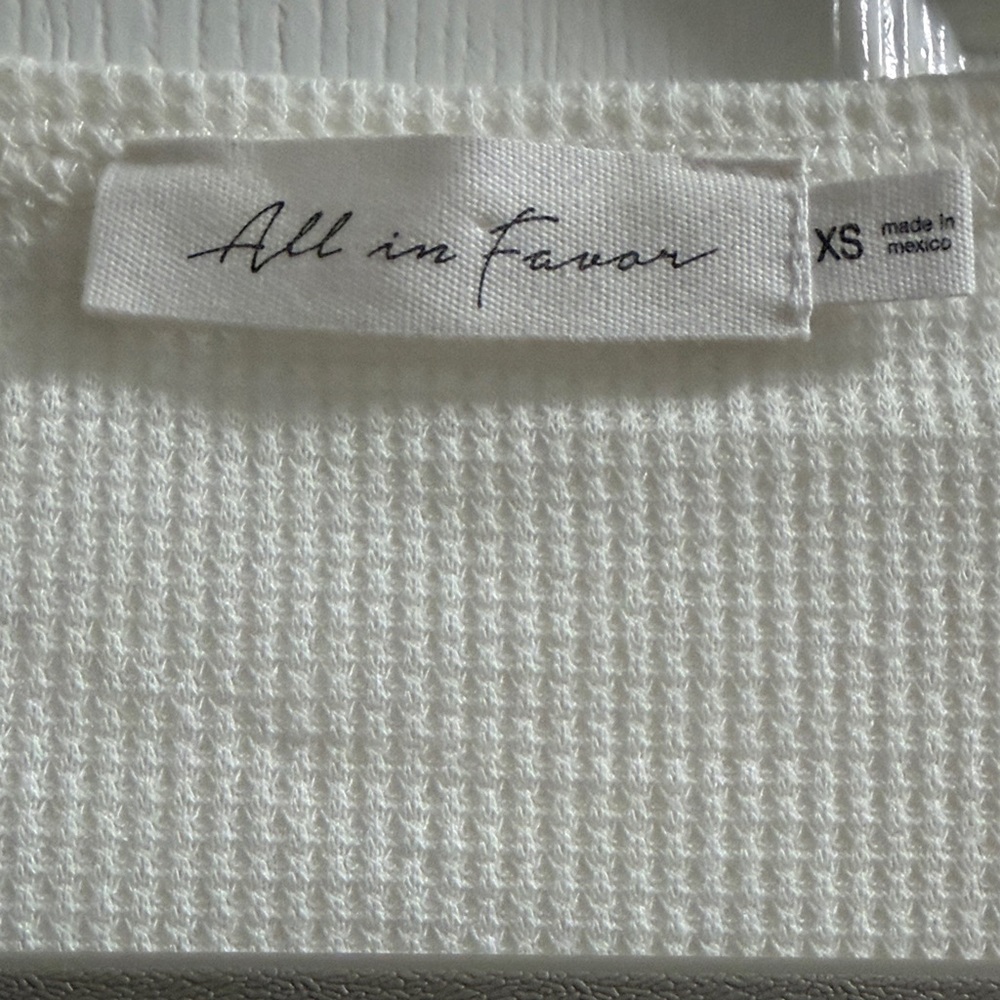All in Favor White Long Sleeve Top - Picture 2 of 2